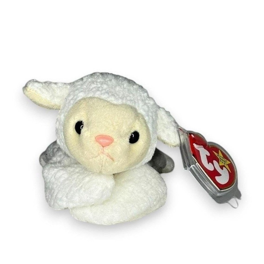 Fleece the Lamb | Gentle Meadow Friend | Mint Heart Tag TY Beanie Baby